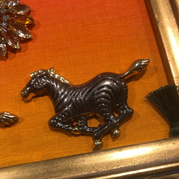 FRAMED JEWELRY ART COLLAGE “AFRICAN PLAINS “ SUNSET OMBRÉ COLORS UNIQUE HANDMADE - Picture 7 of 8